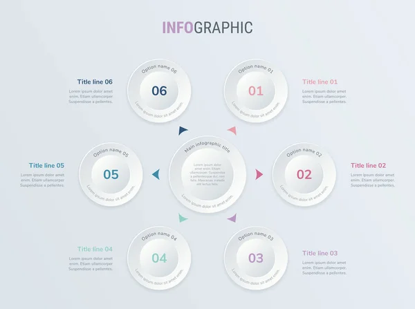 Vintage Vector Infographics Tijdlijn Ontwerp Template Met Cirkel Elementen Inhoud — Stockvector