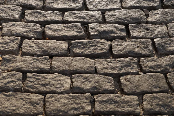 Fragmento Viejo Camino Pavimentación Gris —  Fotos de Stock