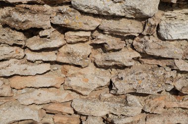 Arkaplan için eski taşlardan oluşan duvarın dokusu.
