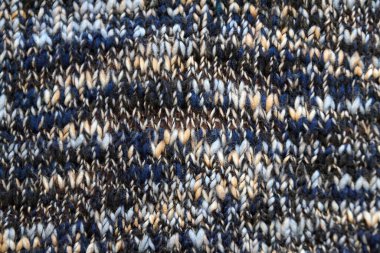 Tekstil arkaplanı için mavi melanj pürüzsüz örgü dokusu.