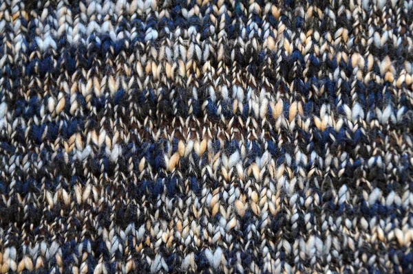 Tekstil arkaplanı için mavi melanj pürüzsüz örgü dokusu.