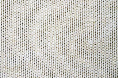 Tekstil arkaplanı için beyaz yumuşak örülmüş doku