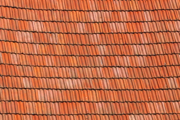 Brown Texture Ceramic Roof Tile Close — Stock Photo, Image