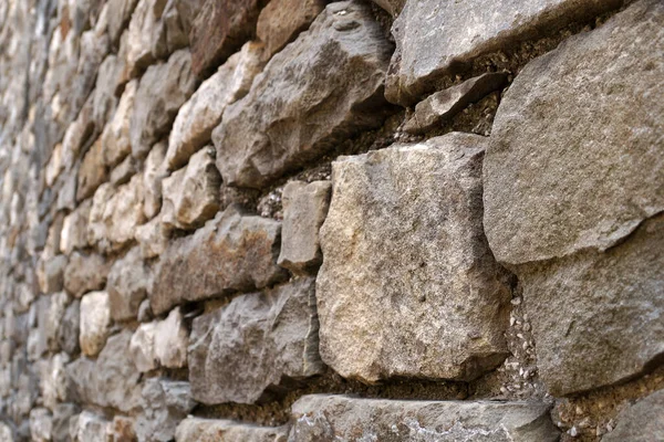 Viejo Muro Piedra Gris Para Primer Plano Fondo —  Fotos de Stock