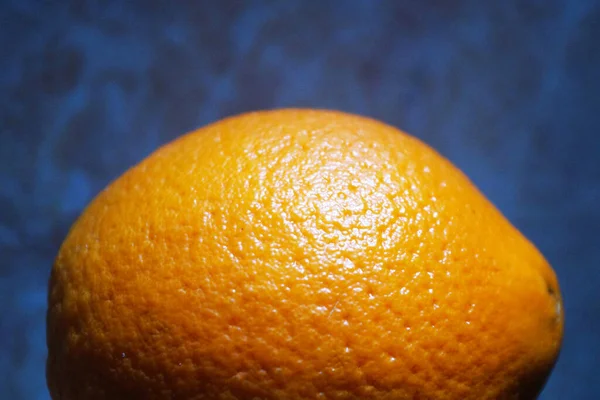 Orange Abstrakt Blå Bakgrund Närbild — Stockfoto