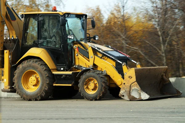 Bulldozer Voert Weg Reparaties Close — Stockfoto