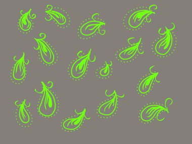 Gri arkaplanda limon soyut desen, illüstrasyon