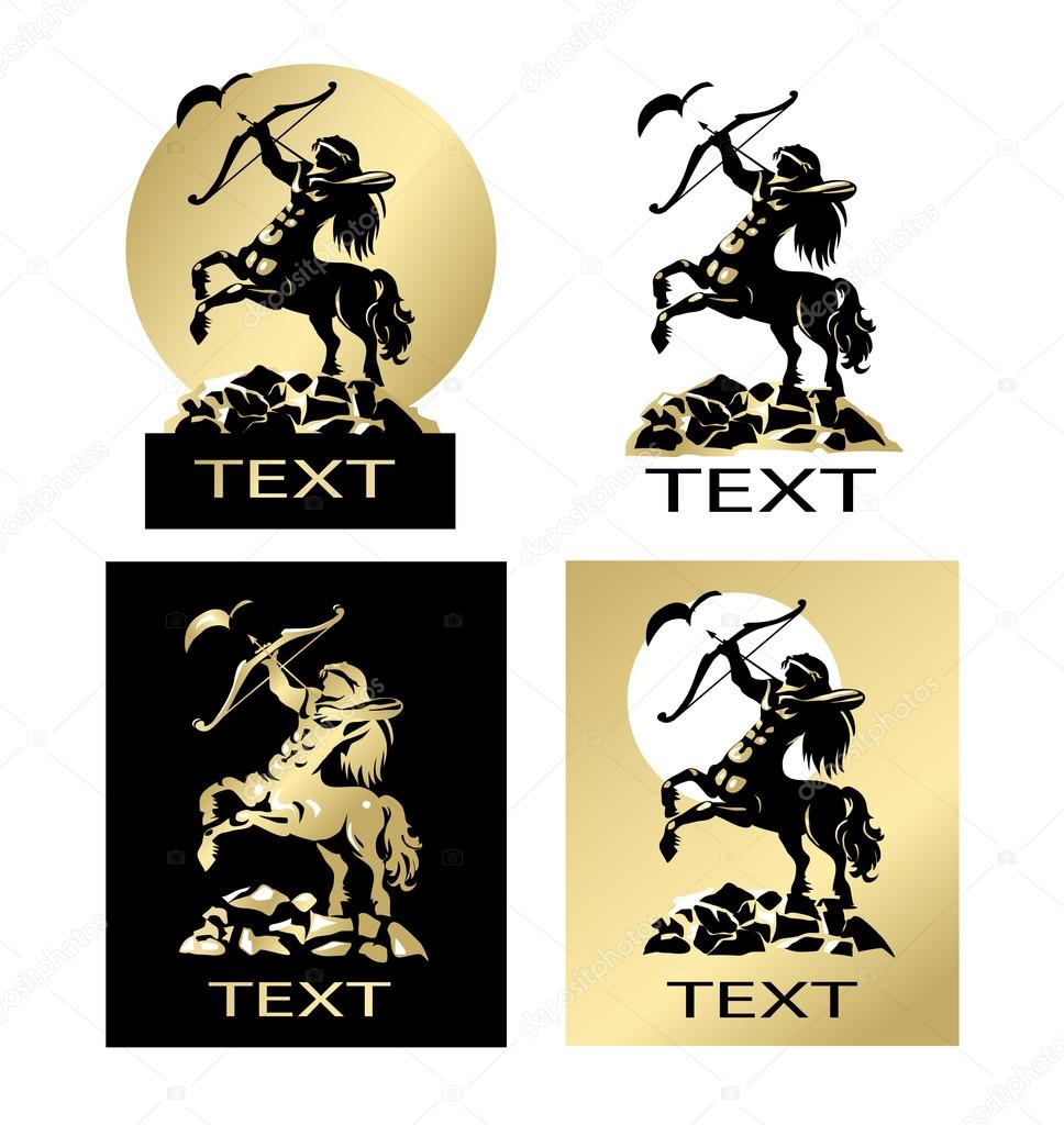 Vector centaur. Concept logo design. Vector illustration.