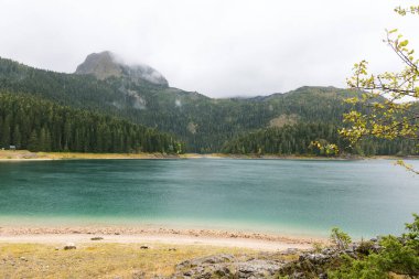 Dağ, göl ve daima yeşil kozalaklı orman, Durmitor, Karadağ, Kara Göl