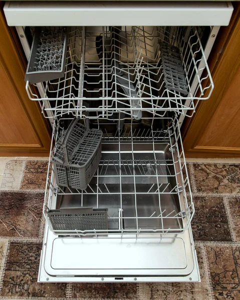 Open Dishwasher House Kitchen — Stock Photo, Image