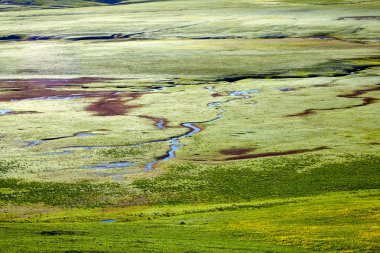 nehirler ile geniş Yeşil Vadi