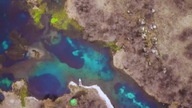 Bataklık baharı gölü üzerinde uçmak