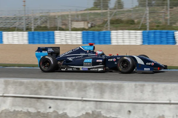 雷诺方程式 3.5 系列 2014-马可 · 索伦森-科技 1 赛车 — 图库照片