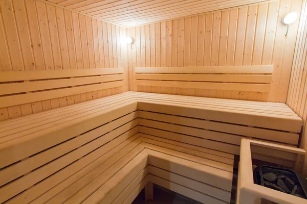 Dřevěná sauna — Stock fotografie