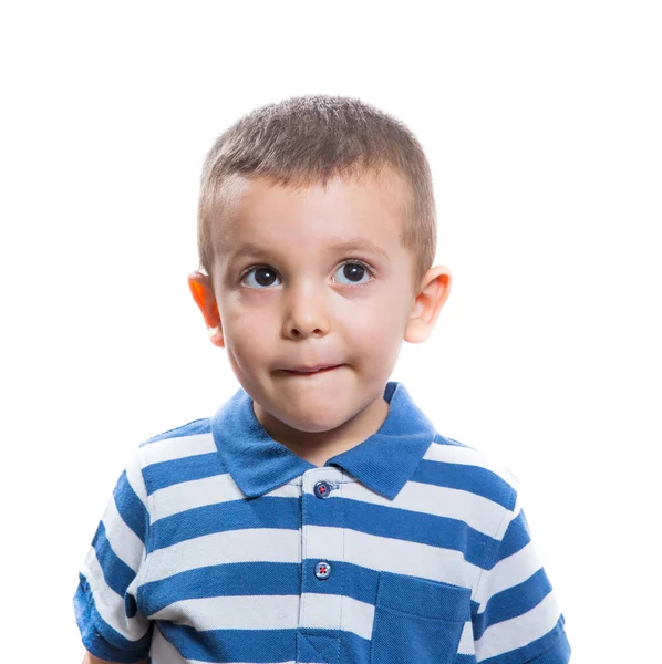 Dubious little boy — Stock Photo, Image