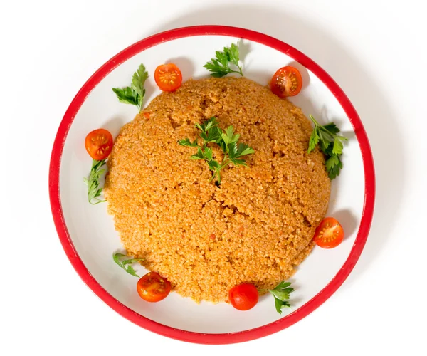 Bulgur pilaf from above — Stock Photo, Image