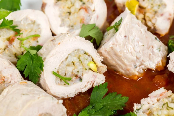 Stuffed chicken breasts — Stock Photo, Image