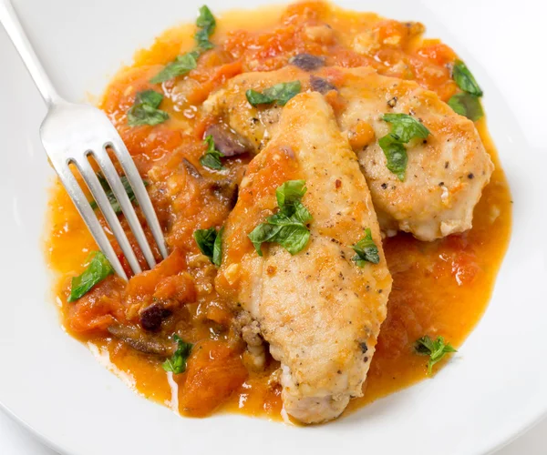 Chicken breasts provencal from above — Stock Photo, Image