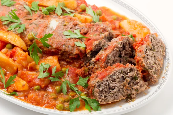 Meatloaf ready to serve — Stock Photo, Image