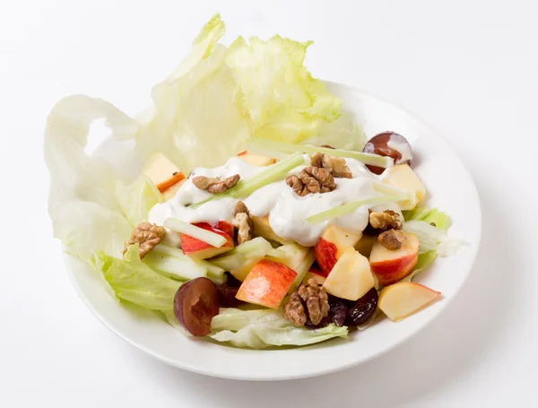 Waldorf salad over white — Stock Photo, Image