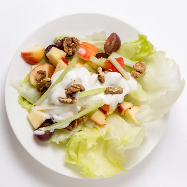 Waldorf salad from above — Stock Photo, Image