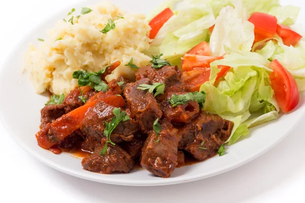 Greek beef in red sauce — Stock Photo, Image