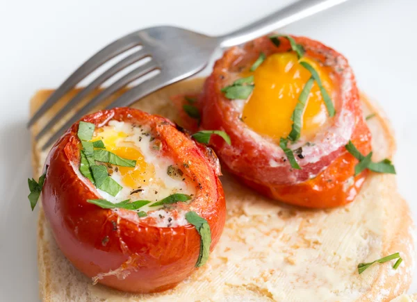 Eggs with tomatoes italian style — Stock Photo, Image