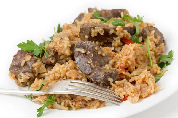 Armenian liver pilaf — Stock Photo, Image