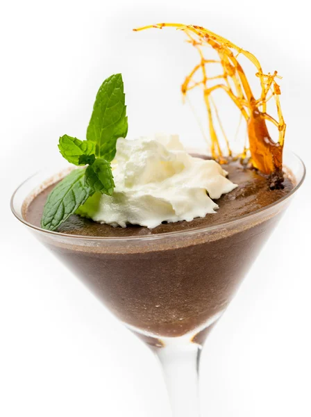 Chocolate mousse closeup — Stock Photo, Image