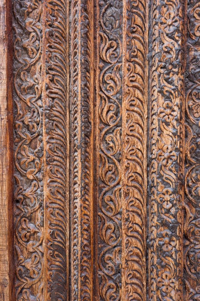 Wood Carving Door Frame Carved Door Frame Detail Stock
