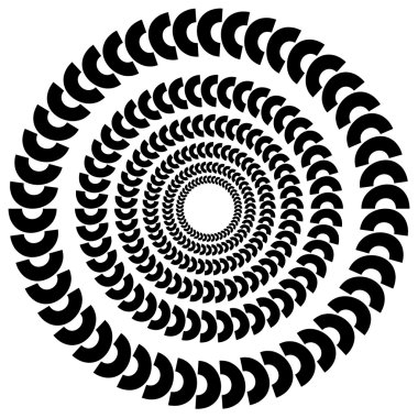 Dairesel soyut tasarım öğesi