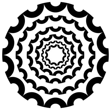 Dairesel soyut tasarım öğesi