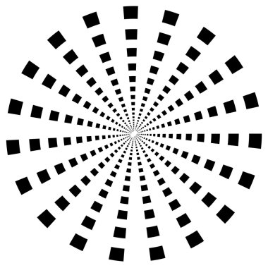 Soyut Radyal, veri bloğu öğesi. Sarmal, girdap şekli.