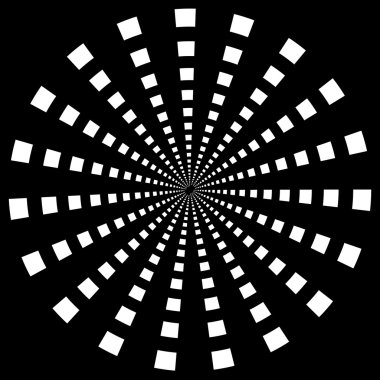 Soyut Radyal, veri bloğu öğesi. Sarmal, girdap şekli.