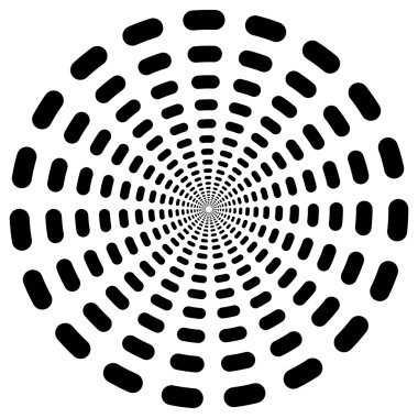 Soyut Radyal, veri bloğu öğesi. Sarmal, girdap şekli.