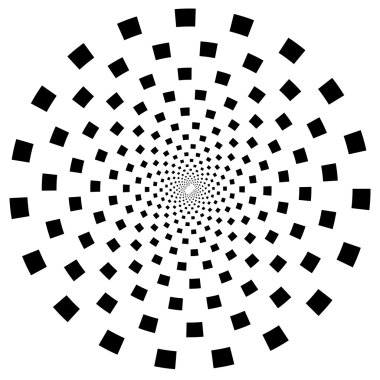 Soyut Radyal, veri bloğu öğesi. Sarmal, girdap şekli.