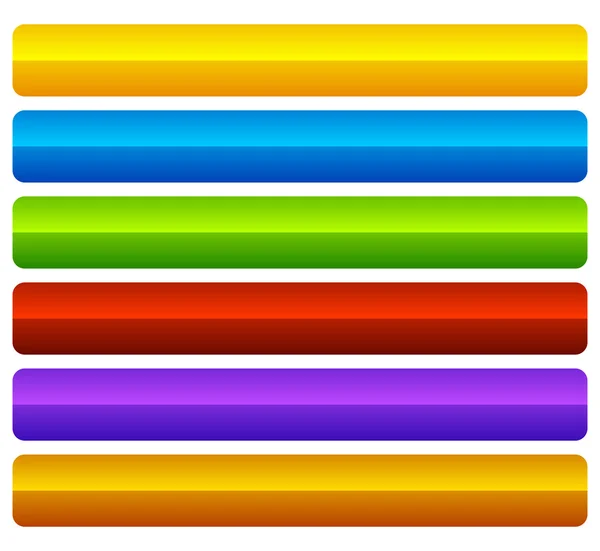 Conjunto de botones horizontales y coloridos — Archivo Imágenes Vectoriales