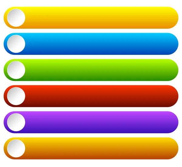 Conjunto de botões horizontais e coloridos —  Vetores de Stock