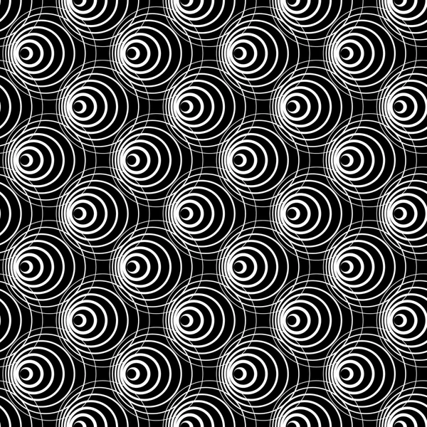 Snijdende cirkels abstract patroon — Stockvector