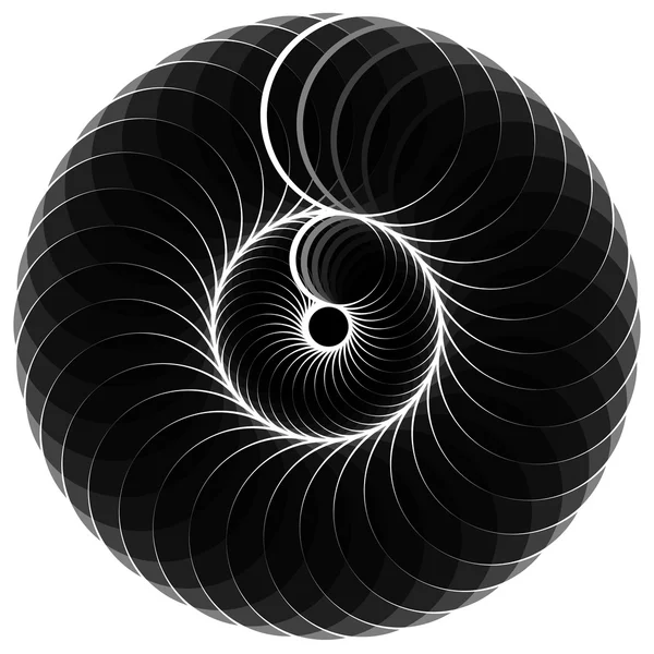 Elemento espiral circular abstrato —  Vetores de Stock