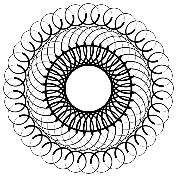 Abstraktní spirály kruhový prvek — Stockový vektor