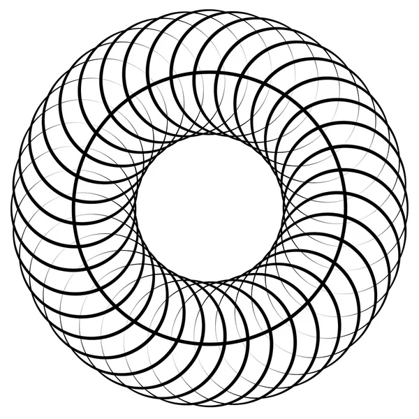 Élément spirale circulaire abstrait — Image vectorielle