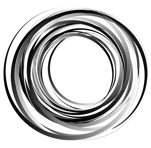 Élément abstrait spirale cercles concentriques — Image vectorielle