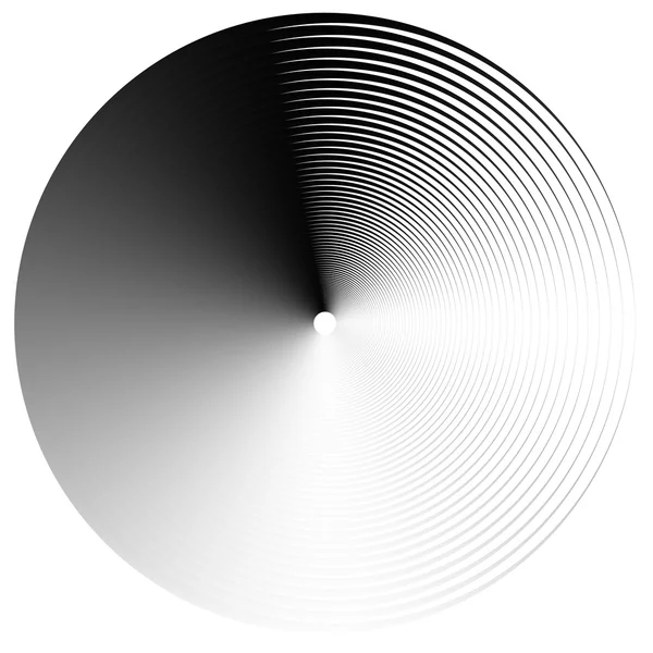 Abstrato espiral elemento círculos concêntricos — Vetor de Stock