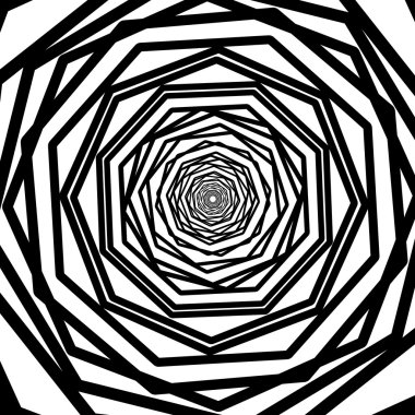 dönen sekizgen şekiller arka plan