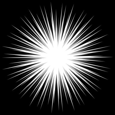 Soyut patlama dikenli şekli