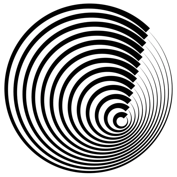 Cercles concentriques élément abstrait . — Image vectorielle