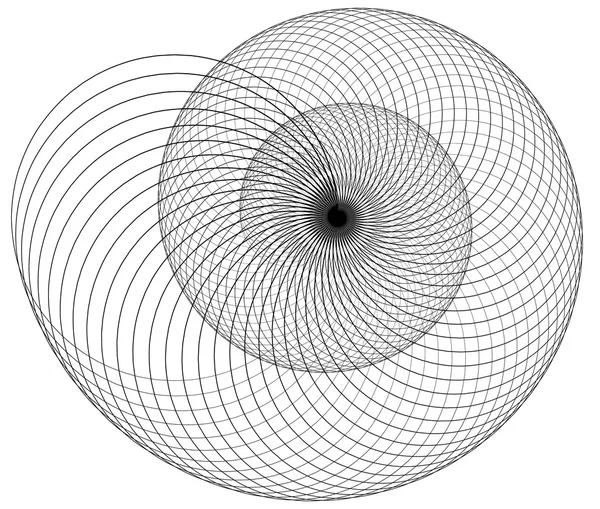 Абстрактний спіральний монохромний елемент — стоковий вектор