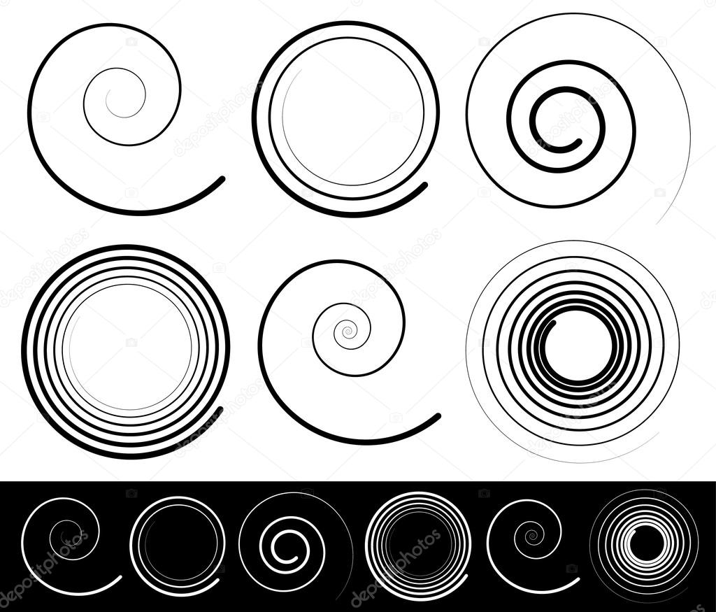 Set of abstract spirals