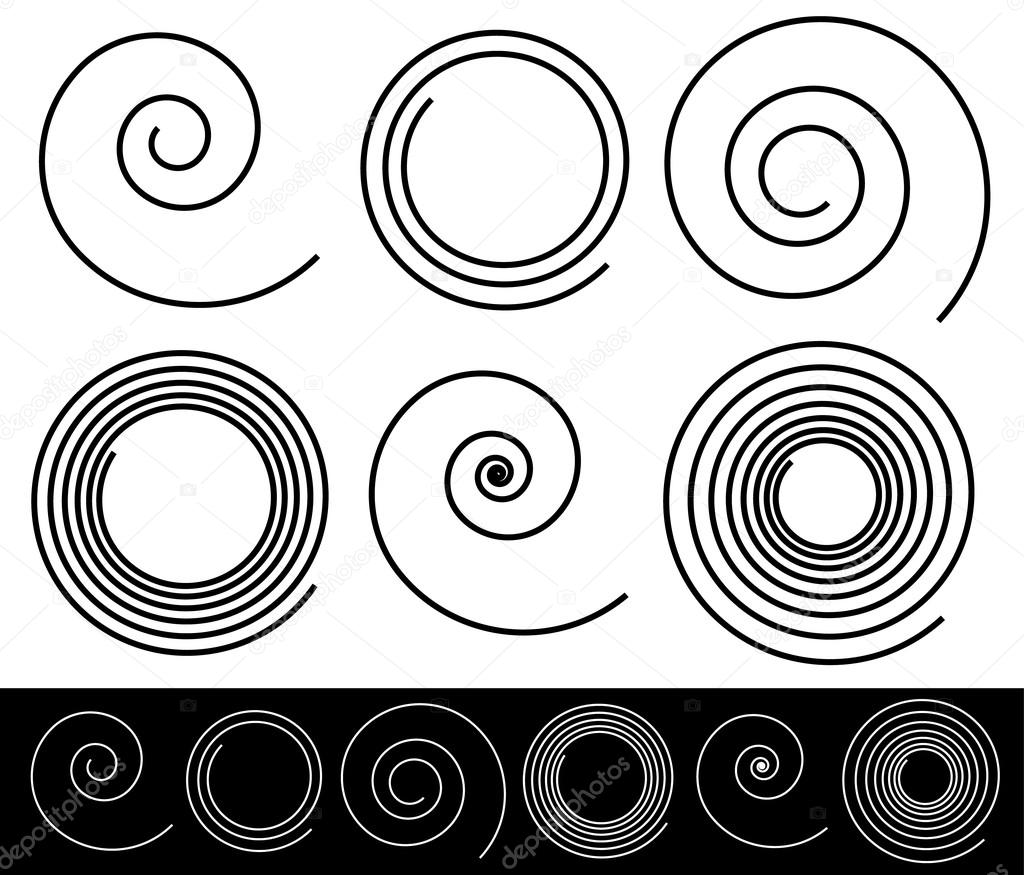 Set of abstract spirals
